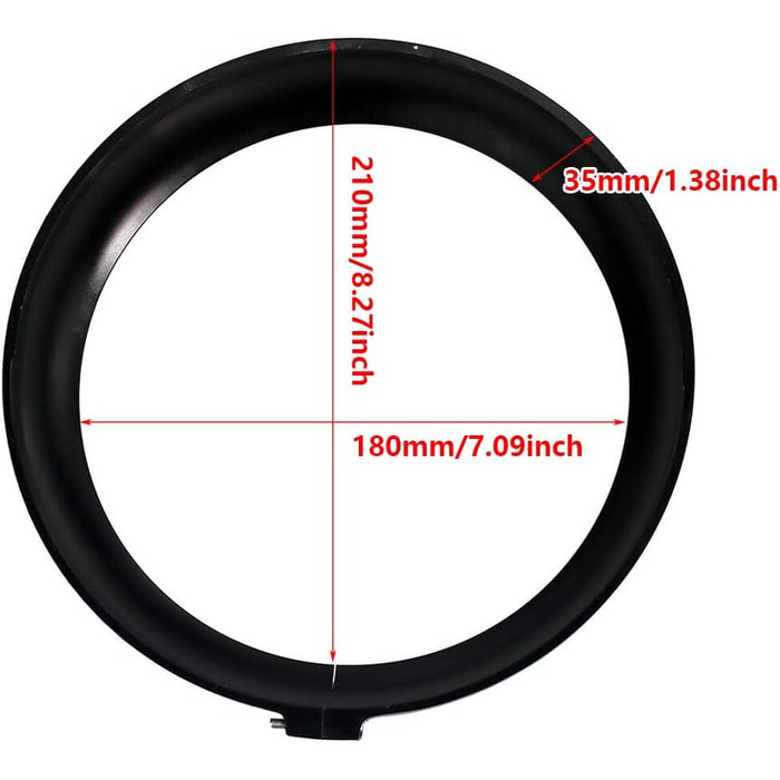 Кільце обшивки фар мотоцикла з алюмінієвого сплаву з 7-дюймовою фарою, декоративною кришкою рамки фари, чорним, сумісним з H-arley