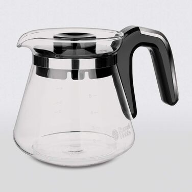 Кавоварка Russell Hobbs Mini душова лійка для оптимальної екстракції та аромату Компактна (макс. 5 чашок, скляний глечик 0,6 л, з постійним фільтром, нагрівальна плита) компактна кавоварка з фільтром мала 24210-56 Міні-кавоварка одинарна