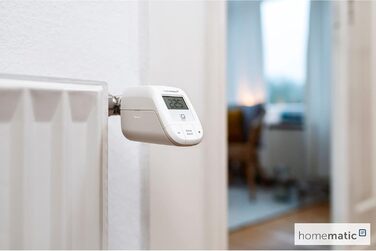 Набір Homematic IP із 3 радіаторних термостатів Smart Home базовий, цифровий термостат для опалення, керування через додаток, Alexa, Google Assistant, легке встановлення, економія енергії, 156541A0