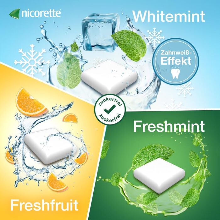 Жувальна гумка NICORETTE 4 мг freshmint Нікотинова жувальна гумка для відмови від куріння зі смаком м'яти з нікотином 4 мг Кинь палити 210 шт.