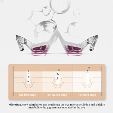 Масажер для очей, масажер для очей, масажні окуляри допомагають від темних кіл, 3D масажер для краси очей з вібрацією, найновіший апарат для догляду за очима Firm Tone для краси очей (A)