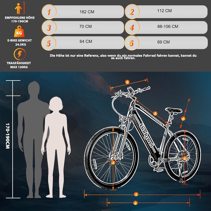 Акумулятор eMTB гідравлічні гальма гірські електричні велосипеди чоловічі сірий, 275 27.5 E Bike 250W/36V 15.6Ah