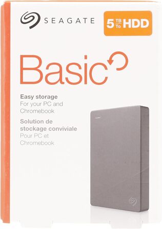 Портативний зовнішній портативний жорсткий диск Seagate Basic на 5 ТБ, 2,5-дюймовий, USB 3.0, номер моделі STJL5000400 5 ТБ