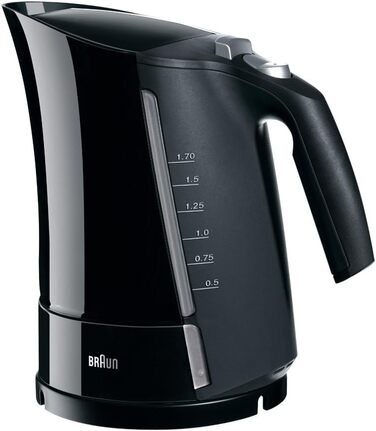 Чайник De Longhi Braun Multiquick 5 WK 500 Aquaexpress (3000 Вт, 1.7 л) чорний