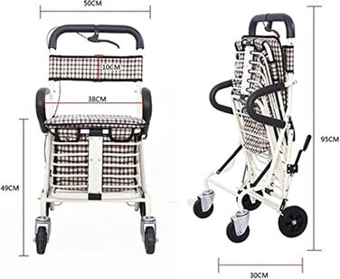 Колісний візок для покупок для людей похилого віку/складаний скутер з сидінням/може сидіти на чотирьох колесах, 4-