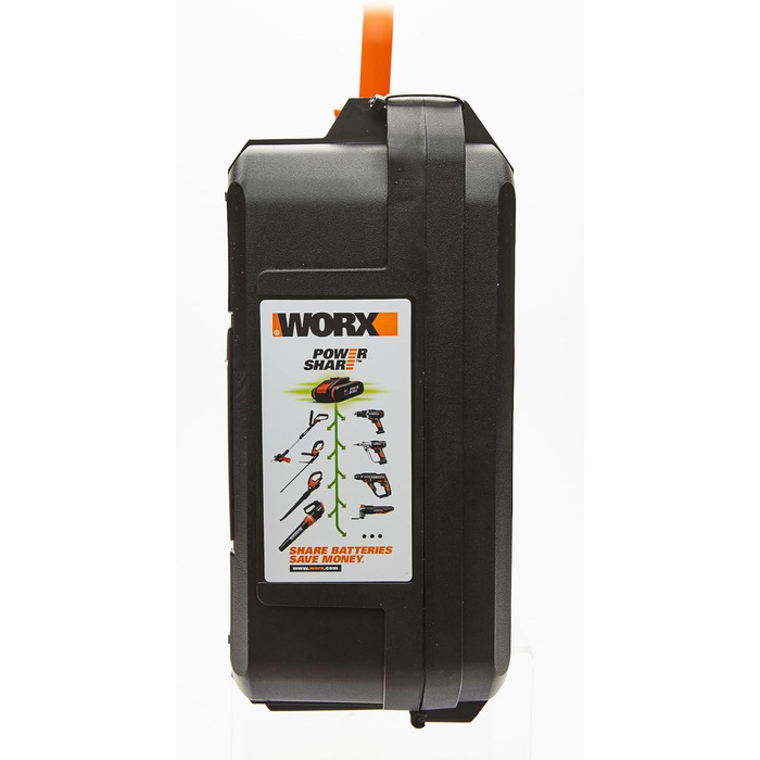 Перфоратор WORX WX390 SDS-plus - 20В дриль з пневматичним ударним механізмом для загвинчування, свердління та забивання - Енергія удару 1,2 Дж - З літій-іонним акумулятором 2,0 Ач, зарядним пристроєм та кейсом 1,2 Дж вкл. 1 акумулятор та зарядний пристрій