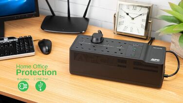 ДБЖ APC by Schneider Electric Back-UPS ES - BE650G2-UK - Джерело безперебійного живлення 650 ВА (8 виходів, захист від перенапруг, 1 USB-порт для заряджання) 650 ВА / 400 Вт