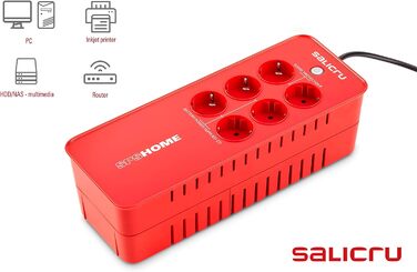 ДБЖ SALICRU SPS 850 HOME, автономний, 6 розеток, 850 ВА/490 Вт, USB (650 ВА)