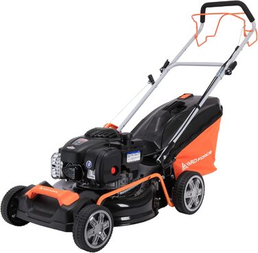 Бензинова газонокосарка YARD FORCE GM B46CK 46 см (самохідна) з двигуном Briggs & Stratton 450E 125 куб.см, 7 висот, від 25 мм до 75 мм, ширина зрізу 46 см