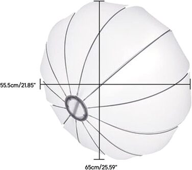 Сферичний софтбокс, 65 см, сферичний софтбокс, лайтбокс, швидкознімний, софт лайтбокс, фотостудійне обладнання