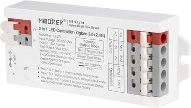 Диммер Milight Miboxer Zigbee3.0, контролер одноколірної світлодіодної стрічки, 12 В/24 В, сумісний із додатком Zigbee Storeo Echo / голосовим керуванням, (E2-zr)