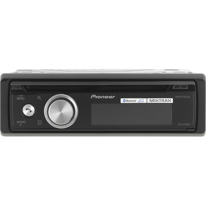 Автомобільна стереосистема Pioneer DEH-X8700BT 1DIN, вхід Bluetooth, MP3, USB та AUX, RGB-підсвічування, гучний зв'язок Bluetooth, додаток Smart Sync, 5-смуговий еквалайзер