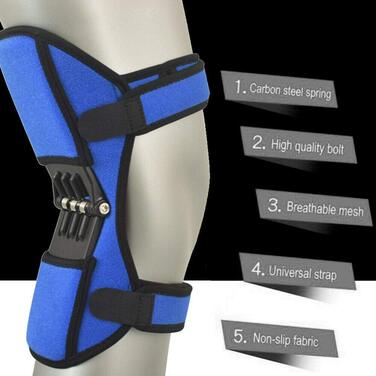 Пара колінних стабілізаторів піднімає суглобову підтримку сильного відскоку пружинної сили для спорту - зелений, 1