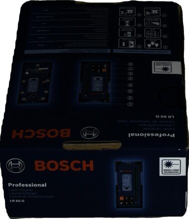 Професійний лазерний приймач Bosch LR 65 G (тримач приймача RB 60, 2 батарейки AA, радіус дії до 325 м, ідеально підходить для ротаційного лазера GRL 650 CHVG)