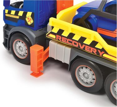 Евакуатор Dickie Toys Action Truck Recovery з машиною, з рухомим краном, звуковим та світловим сигналом, евакуатор для дітей від 3 років 203745016 Синій/жовтий