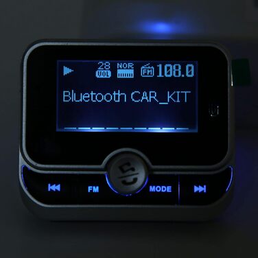 Передавач автомобільний, бездротовий адаптер Bluetooth Автомобільний музичний передавач із 2 USB-зарядними пристроями для гучного зв'язку, кілька режимів відтворення для всіх смартфонів Аудіоплеєр