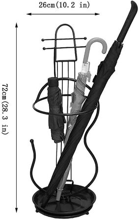 Підставка для парасольки WuDLi, тримач для парасольки Металева підставка для парасольки Інноваційна підставка для парасольки у формі скрипки Підставка для парасольки для патіо / білий/26 * 26 * 72 см білий 26 * 26 * 72 см