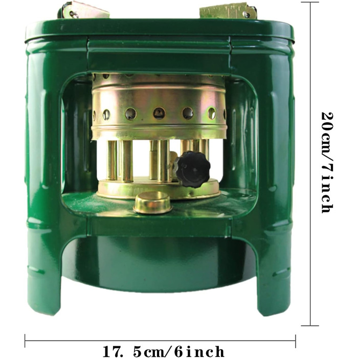 Парафінова піч, міні парафіновий обігрівач для внутрішнього використання, парафіновий обігрівач з 8 гнітом, парафінова плита для кемпінгу, парафінова плита для дизельної плити, зелений портативний парафіновий обігрівач для зовнішньої дизельної плити (квад
