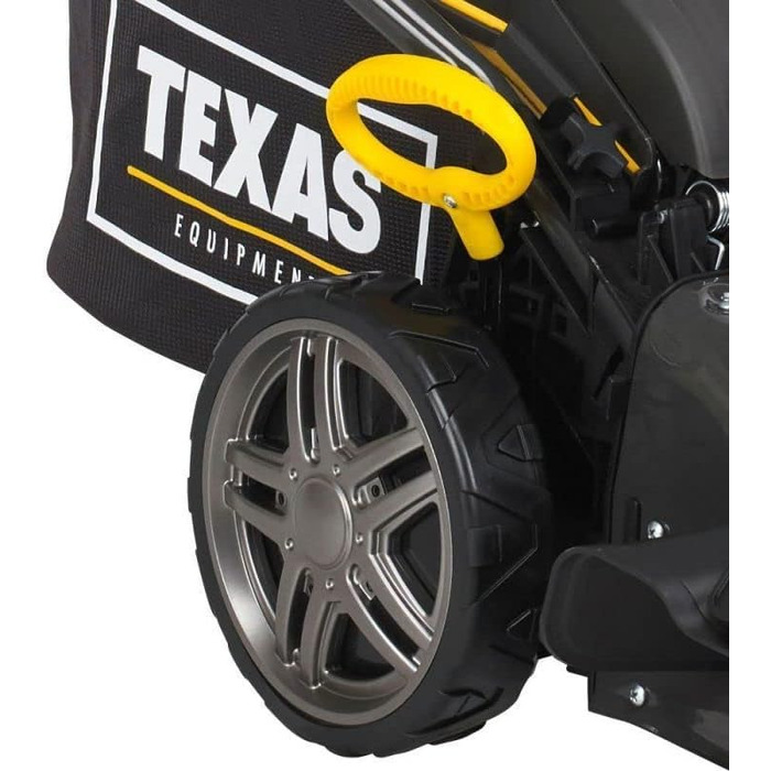 Бензинова газонокосарка Texas Premium 4275 Trike функція мульчування 4 в 1 4-тактна 79 куб.см 1.9 к.с. ширина зрізу 42 см травозбірник 45 л 6-позиційне регулювання висоти зрізу колір чорний/сріблястий