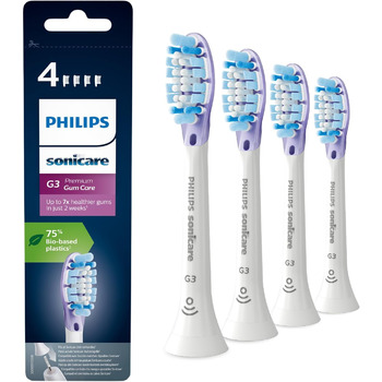 Насадки для зубної щітки Philips Sonicare Original G3 Premium Gum Care Standard - 4 упаковки білого кольору (модель HX9054/17) 4 шт. и