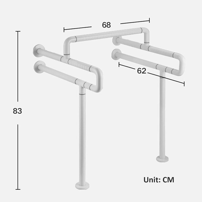 Захисні перила для унітазу CUSENA, універсальні ручки для унітазу для людей похилого віку, сидіння для унітазу для людей з обмеженими можливостями з ручками, медична допомога, нековзна ручка, туалетний засіб, білий, з ніжками з ніжками білий