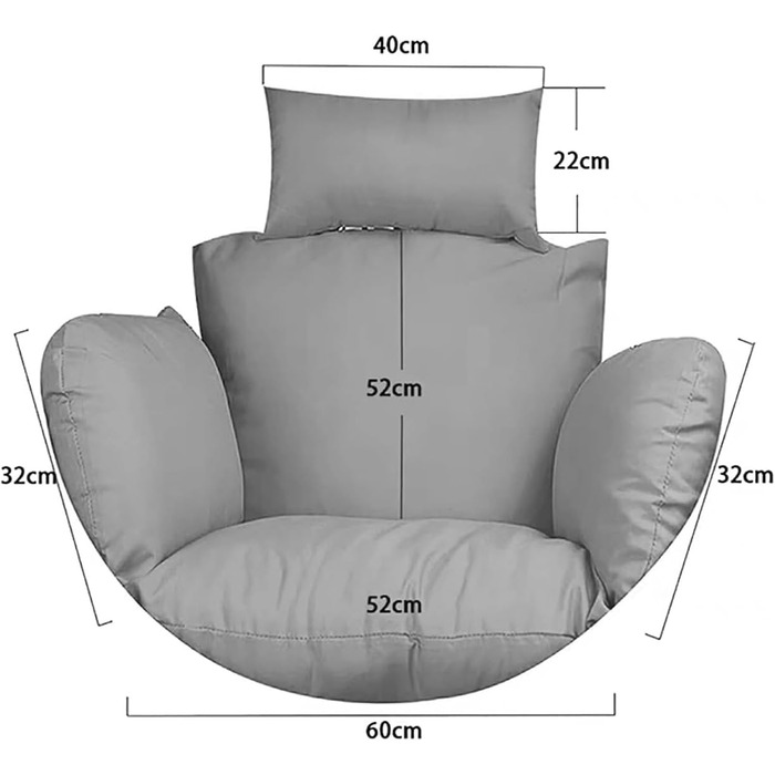 Водонепроникна підвісна подушка для стільця з подушкою, гамак-кокон, накидки на стільці для тераси, саду, знімний чохол, підвісний гамак-яйце, накидки на стільці, водонепроникний розмір А