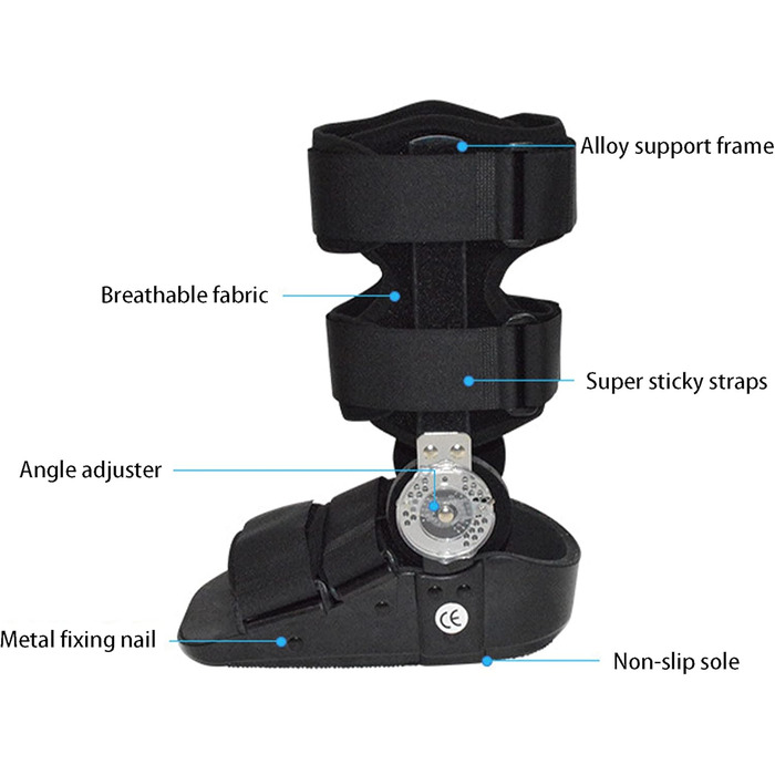 Медичні відновлювальні черевики для лікування розтягнень зв'язок, переломів, сухожиль і зв'язок, післяопераційної реабілітації, травм пальців ніг, стопи і гомілковостопного суглоба, стабілізатор стопи, переломів пальців ніг, туристичні черевики.