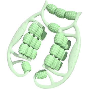 Ролик для масажу м'язів роликовий масажер для литок з 24 колесами, аксесуари для масажу, ергономічні затискачі, масажер, міорелаксатор для йоги, тренажерного залу, home Green