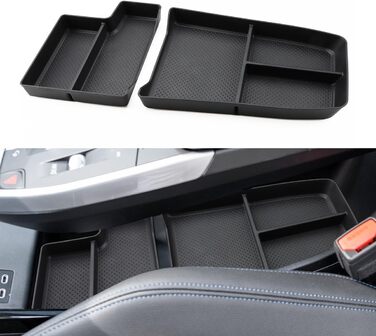 Центральна консоль MARCHFA Storage Compartment Сумісна з коробкою для зберігання X1 iX1 U11 2022 2023 2024 року, нижньою центральною консоллю, м'якою гумою TPE, сумісною з аксесуарами X1 U11