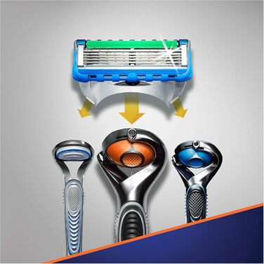 Леза для бритви Gillette Fusion5 ProGlide Power для чоловіків, 4 змінних леза з технологією FlexBall для контурів