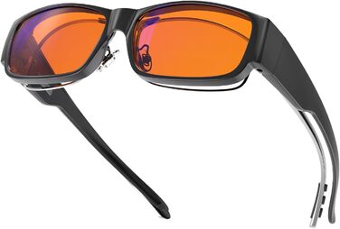 Жовтого кольору для кращого сну - Ultralight Nightfall Orange покращує сон S-59*40mm, 100 Orange Blue Light Blocking Over Glasses - Gaming Glasses