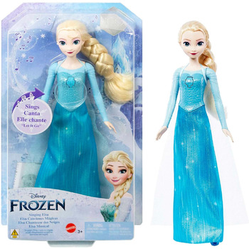 Іграшка Mattel Disney Frozen Льодяна королева, співаюча лялька Ельза в характерній сукні, співає Let's go з фільму Діснея Крижана королева, Подарунки для дітей, німецька версія HMG32 Лялька Ельза HMG32