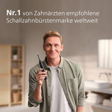 Електрична зубна щітка Philips Sonicare DiamondClean 9000, подвійна упаковка, зубна щітка зі звуковою технологією, включаючи додаток, датчик тиску, 4 режими чищення, 3 рівні інтенсивності, зарядне скло, білий, модель HX9914/62