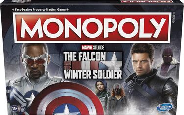 Монополія Marvel Studios The Falcon and The Winter Soldier Edition Настільна гра для 2-6 гравців віком від 14 років, різнокольорова