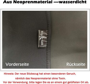 Великі мурашині чохли для передніх сидінь автомобіля, 100 водонепроникні неопренові чохли для автомобільних сидінь Універсальні чохли для сидінь Автомобільні чохли для всіх автомобільних сидінь, собак, тренувань спортсменів (чорний-)