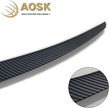 Для Tesla Model Y Spoiler Wing OEM Style ABS Carbon Fiber Pattern на 2020-2023 роки Tesla Model Y Задній спойлер Губа Хвостове крило Кришка багажника (модель Y OEM спойлер, матове вуглецеве волокно) Модель Y OEM спойлер Матове вуглецеве волокно