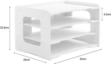 Лотки для документів Gohytal A4, штабельовані лотки для зберігання, офісний органайзер, відсіки для зберігання ПВХ настільний органайзер для файлів Тримач документів для зберігання файлів для домашнього офісу Шкільний робочий стіл Організація A-4