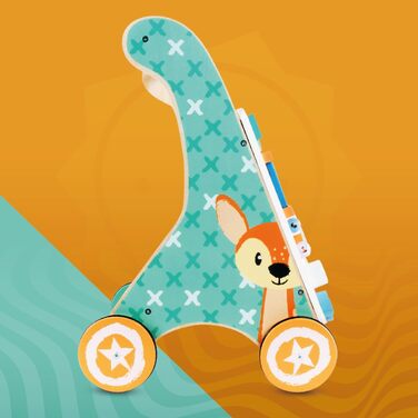 Дитяча ігрова дошка Baby Play and Walker Baby Walker з інтерактивними іграшковими колесами для дітей 12-36 місяців (біла)