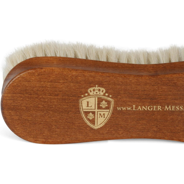 Щітка для взуття Langer & Messmer Premium Shoe Brush з тонкої козячої шерсті для полірування вашого взуття