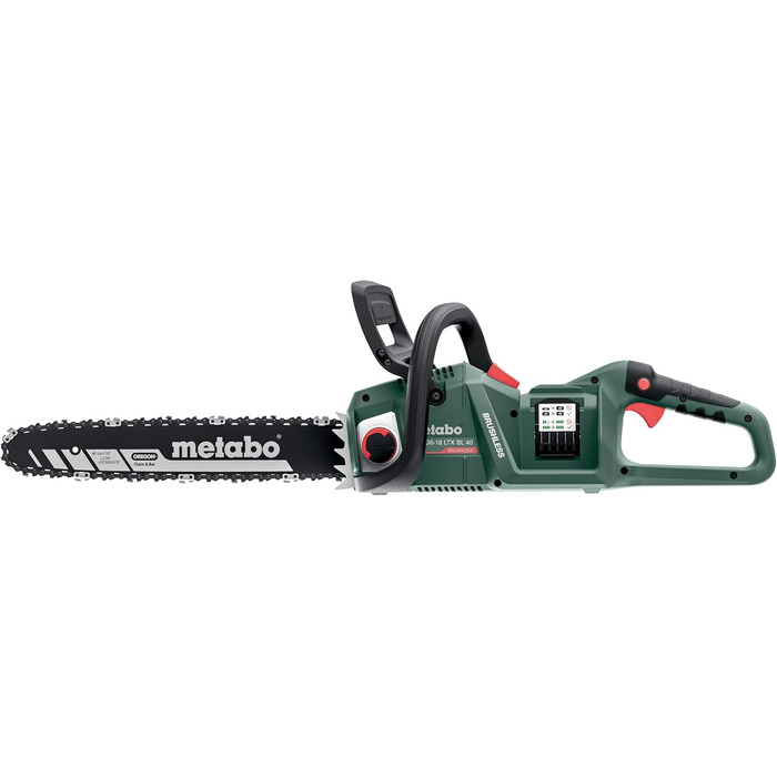 Акумуляторна ланцюгова пила Metabo MS 36-18 LTX BL 40 (18 В, довжина різання 40 см, акумуляторна ланцюгова пила, автоматичне змащення ланцюга, крок зубців 3/8')