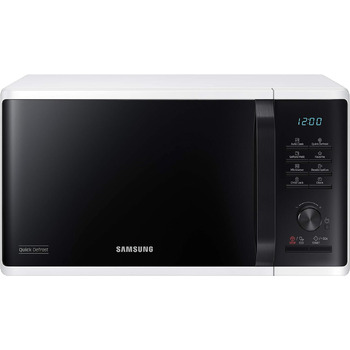 Мікрохвильова піч Samsung MS2AK3515AW/EG, 800 Вт, робоче місце 23 л, ширина 48,9 см, швидке розморожування, 29 автоматичних програм, біла одинарна