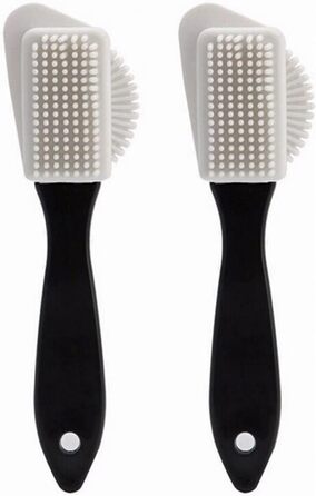 Щітка для взуття OUSIKA Brush, 3-стороння щітка для чищення взуття з нубуку S-подібна щітка для чищення взуття Аксесуари для догляду за взуттям Чорна щітка для взуття