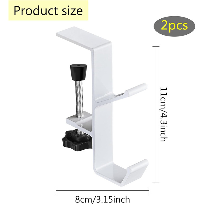 Тримач для сумки для столу, 2 частини сумочка тримач регульований сумка гачок навушників під стіл багатофункціональний сумка тримач стіл для офісу студента