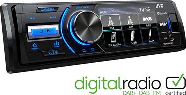 Автомагнітола JVC KD-X561DBT з DAB, Bluetooth і 3-дюймовим кольоровим TFT-дисплеєм (вхід для задньої камери, вхід AUX, MP3, WMA, FLAC, DSP, 4 x 45 Вт) DAB/USB/BT