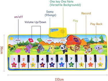 Килимок для піаніно, дитяча іграшка подарунок для хлопчиків дівчаток малюків, дитяча іграшка від 1 року дитячий подарунок на день народження, клавіатура піаніно, музичний килимок для клавіатури, танцювальні килимки, дитячі зелені