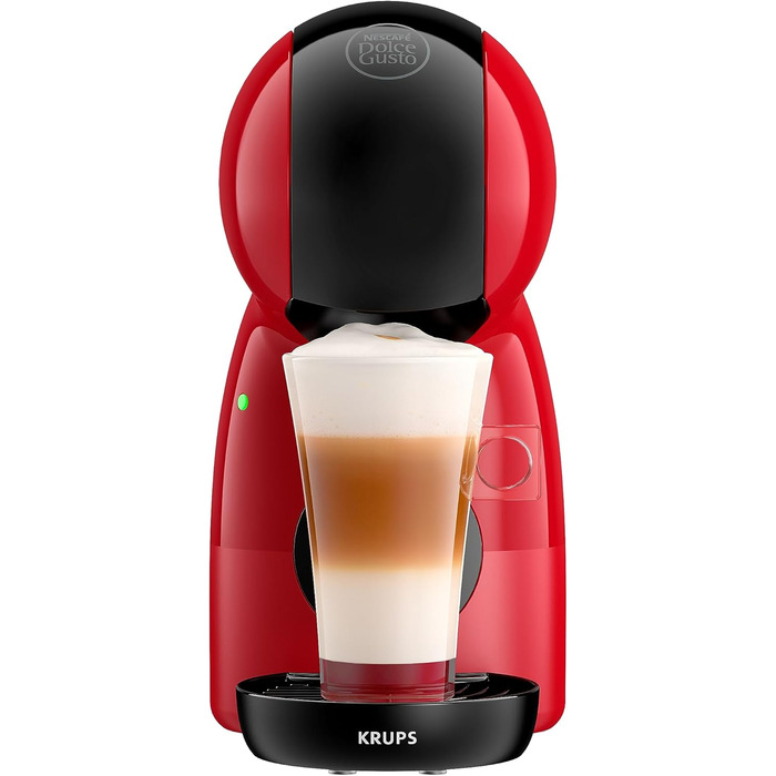 Кавова капсульна машина Krups KP1A35 Nescaf Dolce Gusto Piccolo XS 15 бар ультракомпактний Еспресо високого тиску Понад 30 кавових творінь Автоматичне вимкнення Червоний/Чорний Червоний і чорний