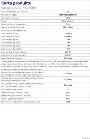 Сушильна машина AEG до 8,0 кг з тепловим насосом SensiDry клас енергозберігання А автоматична швидкість потоку із захистом від зминання