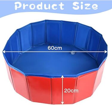 Розкладний басейн для собак, басейн для собак, басейн для собак і кішок, басейн ПВХ проти ковзання зі зливним клапаном для собак і котів, басейн для собак для великих домашніх тварин, собак, кішок і дітей