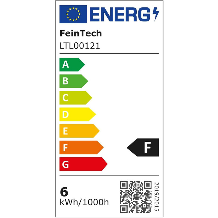 Настільна світлодіодна лампа FeinTech LTL00121 з регулюванням яскравості з поворотною ручкою чорного кольору