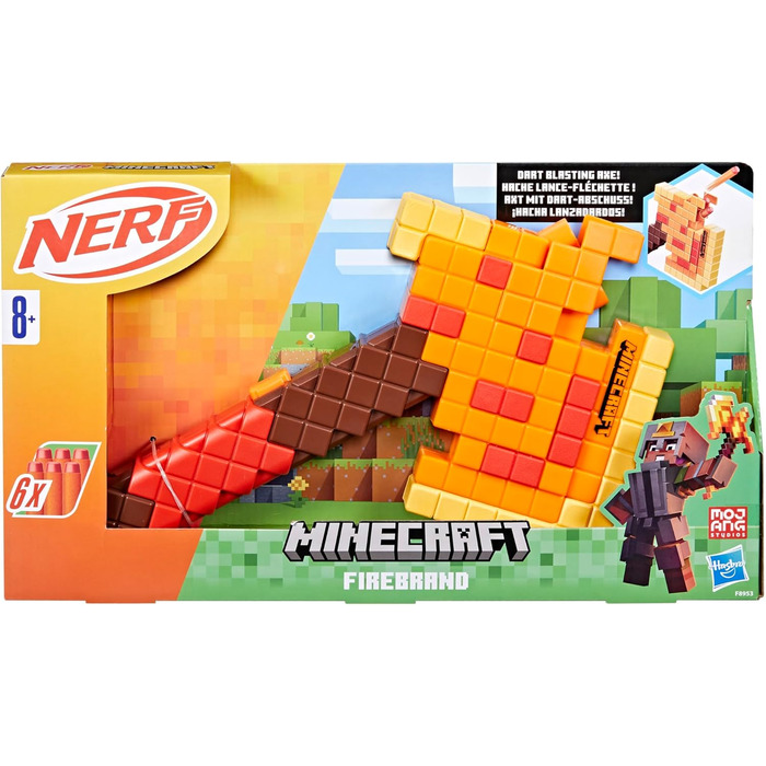 Nerf Minecraft Firebrand Dart Blaster Dart Blaster Axe, Nerf Minecraft Firebrand Dart Blaster Dart Blaster Axe